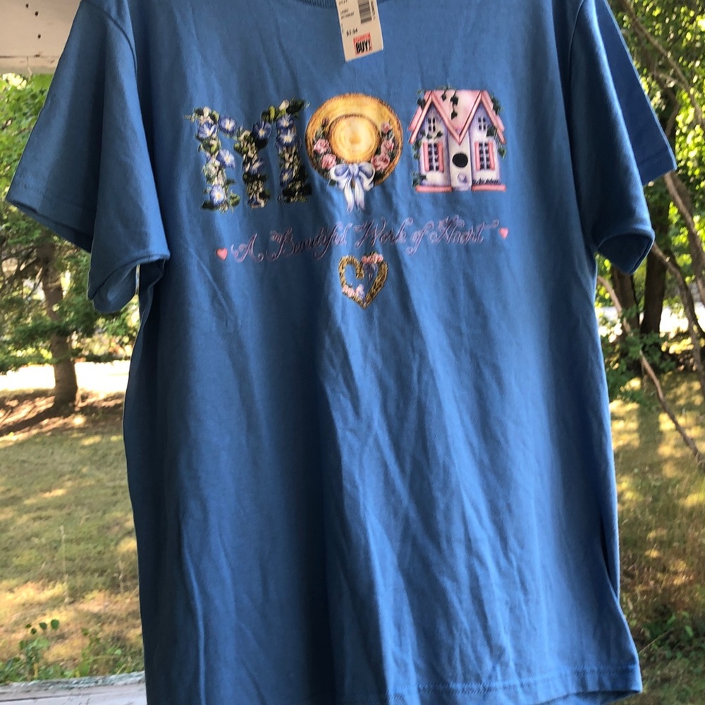 NWT Fruit of the Loom Blue Ladies T-Shirt